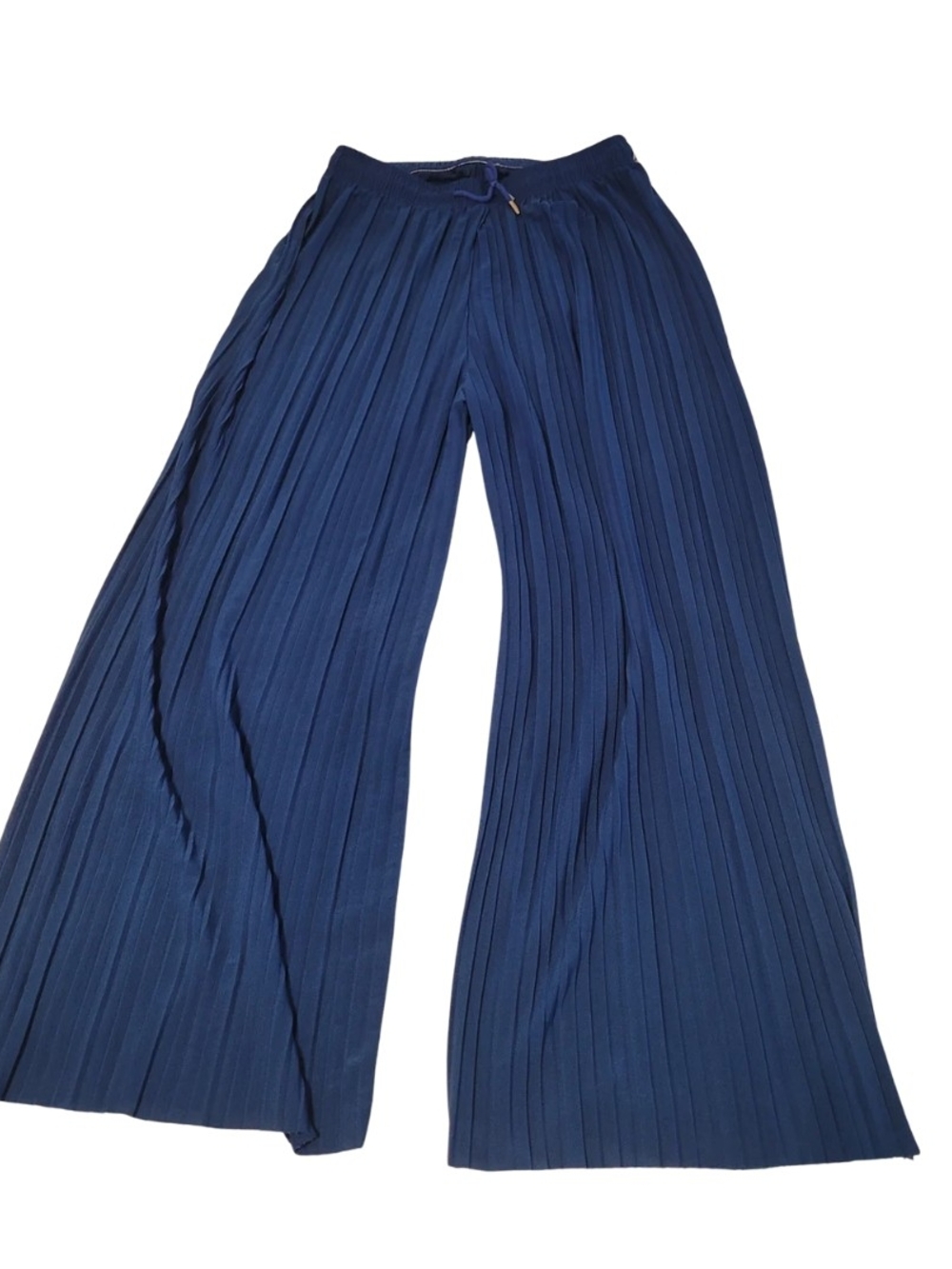 Women's Wide-Leg Pleated Pants - Navy